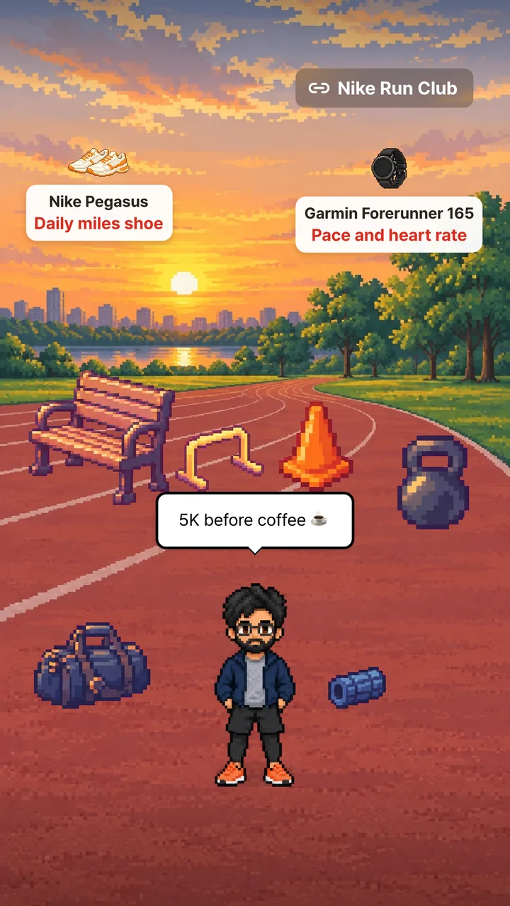 A runner's sunset track